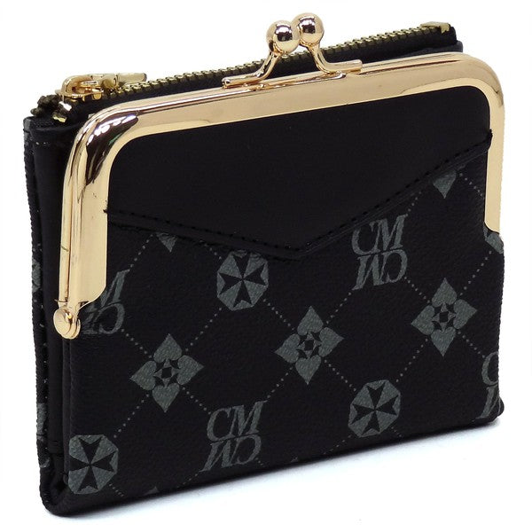 CM Monogram Bifold Kiss Lock Wallet