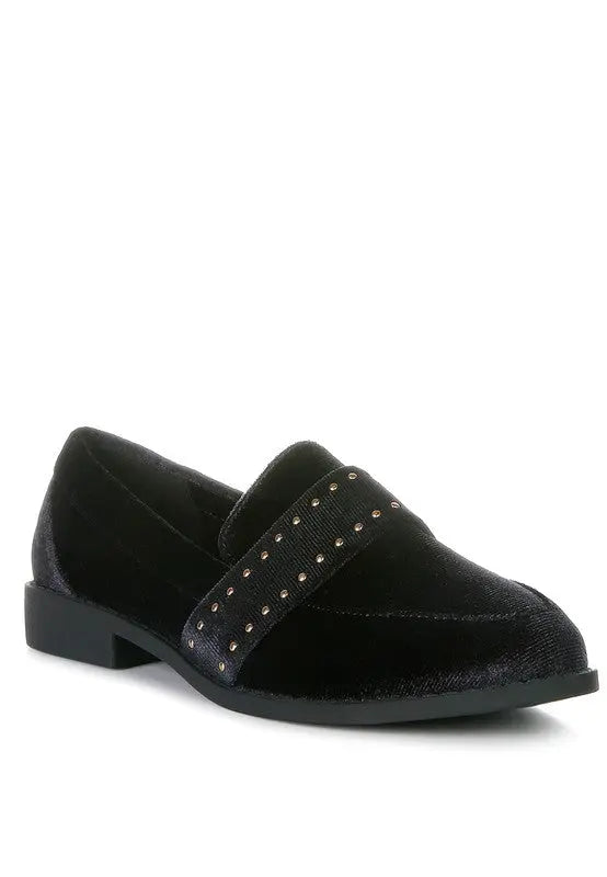 Walkin Stud Detail Velvet Loafers Rag Company