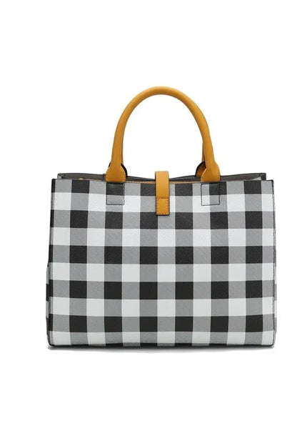 MKF Collection Yola Checkered Satchel bag by Mia k MKF Collection by Mia K