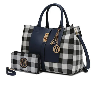 MKF Collection Yola Checkered Satchel bag by Mia k MKF Collection by Mia K