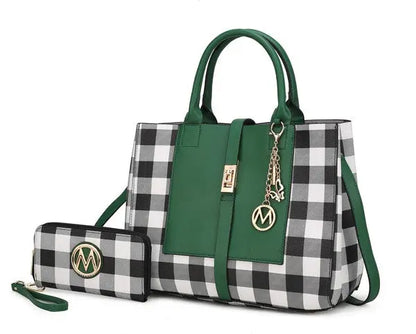 MKF Collection Yola Checkered Satchel bag by Mia k MKF Collection by Mia K