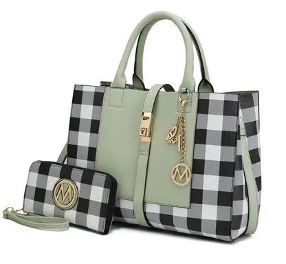 MKF Collection Yola Checkered Satchel bag by Mia k MKF Collection by Mia K