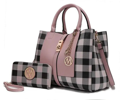 MKF Collection Yola Checkered Satchel bag by Mia k MKF Collection by Mia K