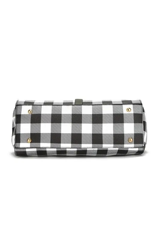 MKF Collection Yola Checkered Satchel bag by Mia k MKF Collection by Mia K