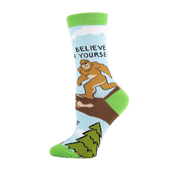 Womens Crew Socks - Believe