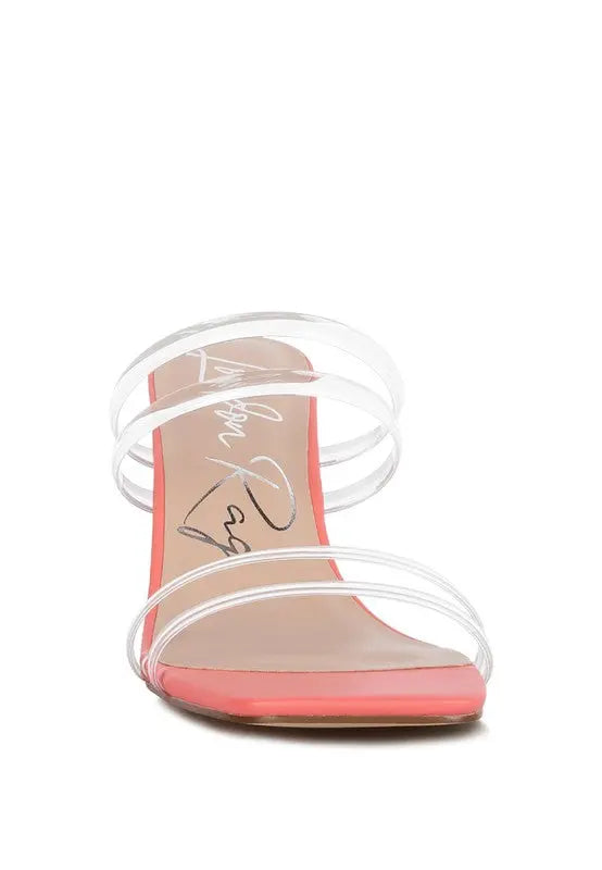 Nightfall Clear Spool Heeled Sandal