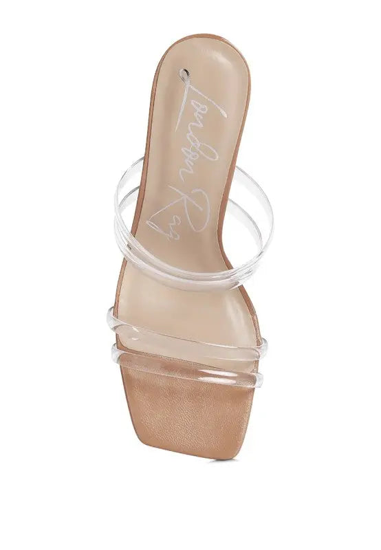 Nightfall Clear Spool Heeled Sandal