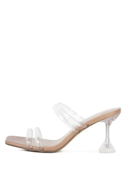 Nightfall Clear Spool Heeled Sandal