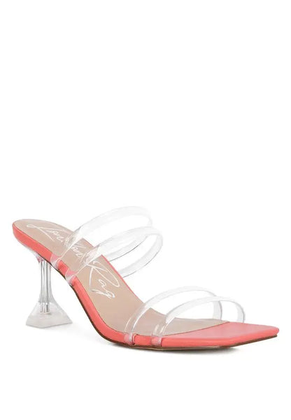 Nightfall Clear Spool Heeled Sandal