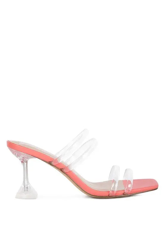 Nightfall Clear Spool Heeled Sandal