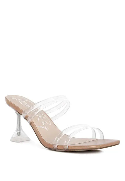 Nightfall Clear Spool Heeled Sandal