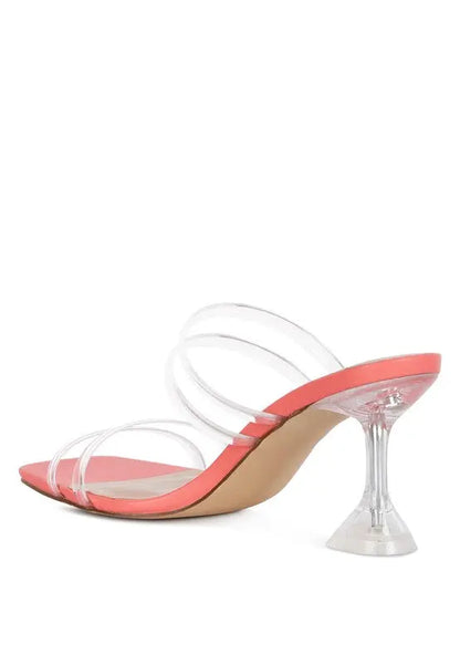 Nightfall Clear Spool Heeled Sandal