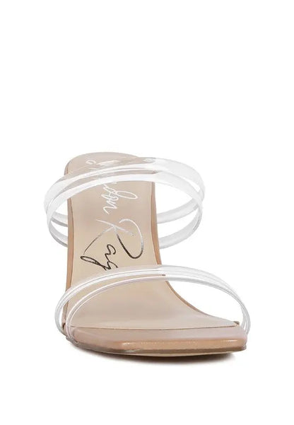 Nightfall Clear Spool Heeled Sandal