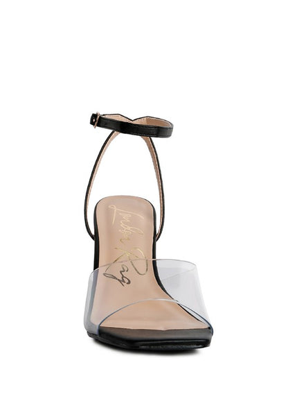 Twinkle Clear Block Heel Sandal