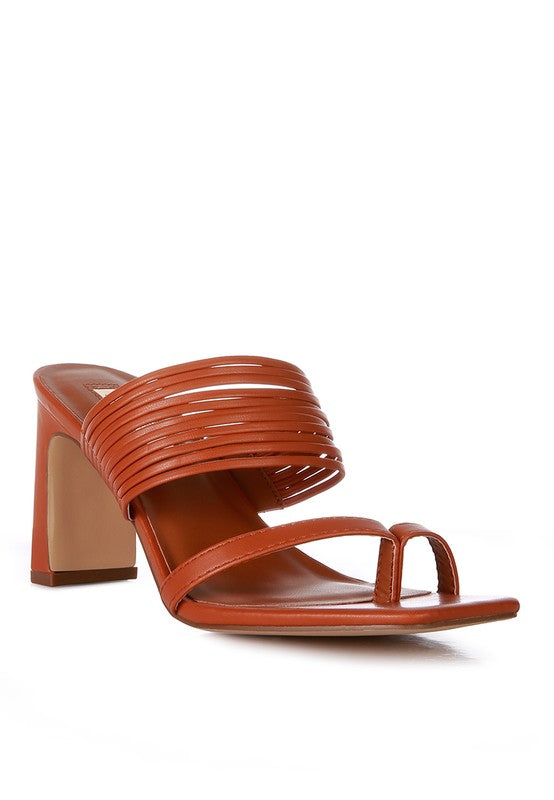 Follow Me Mid Block Heel Sandals