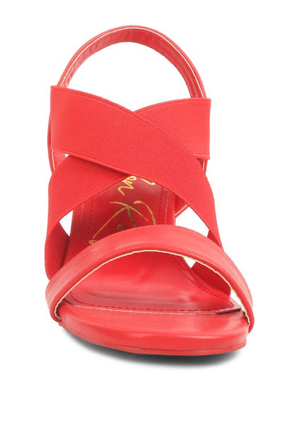 Bons Comfortable Straps Block Heel Sandals