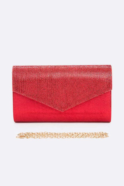 Rhinestone Metallic Evening Clutch Bag