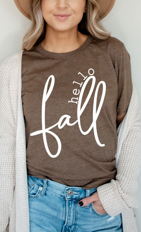 Hello Fall PLUS SIZE Graphic Tee