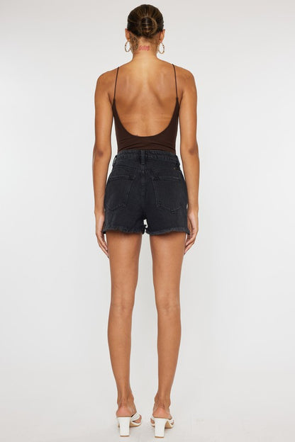 High Rise Denim Shorts