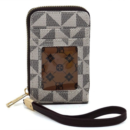 PM Monogram Accordion Card Holder Wallet Wristlet