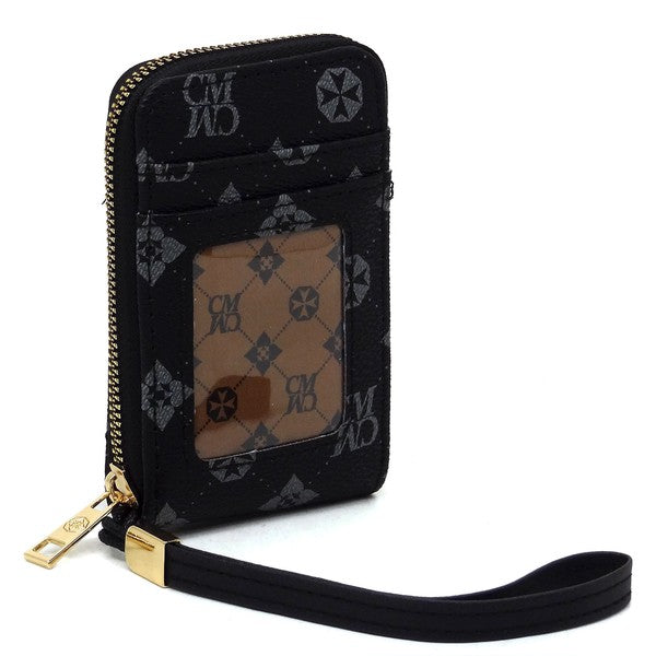 CM Monogram Accordion Card Holder Wallet Wristlet