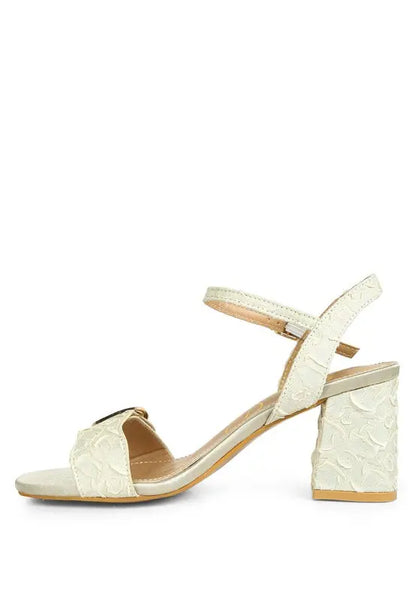 Chaplet Block Heel Pin Buckle Sandals