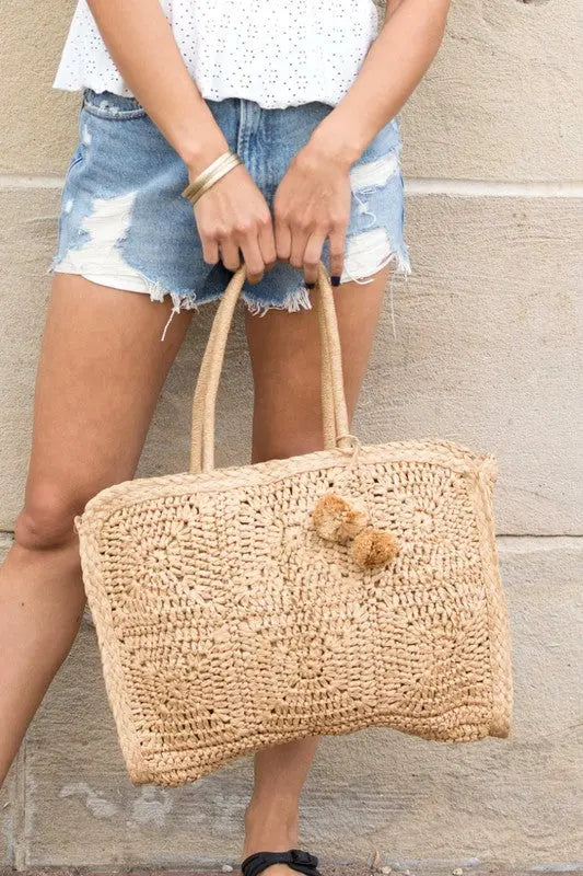 Straw Traveler Tote Aili's Corner