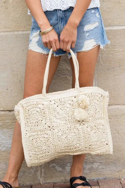 Straw Traveler Tote Aili's Corner