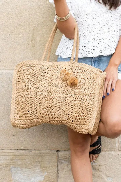 Straw Traveler Tote Aili's Corner