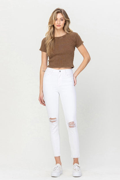 High Rise Crop Skinny Jeans