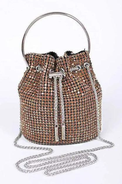 Oversize Rhinestone Iconic Bucket Bag LA Jewelry Plaza