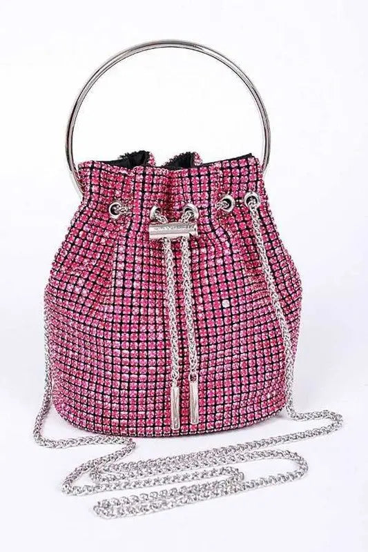 Oversize Rhinestone Iconic Bucket Bag LA Jewelry Plaza