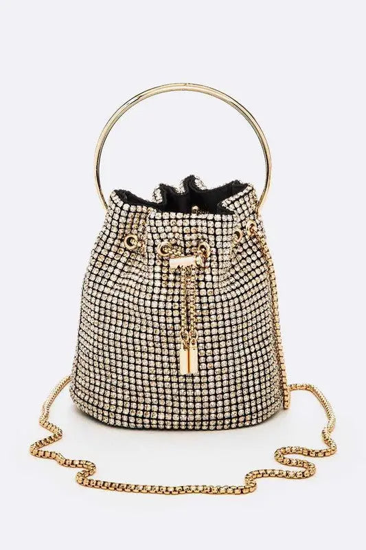 Oversize Rhinestone Iconic Bucket Bag LA Jewelry Plaza