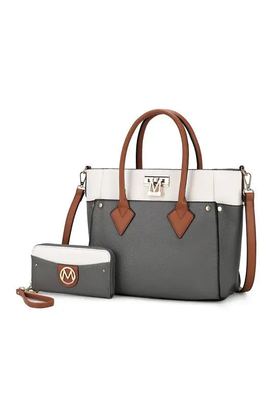 MKF Collection Brynlee Color-Block Tote Bag Mia K MKF Collection by Mia K