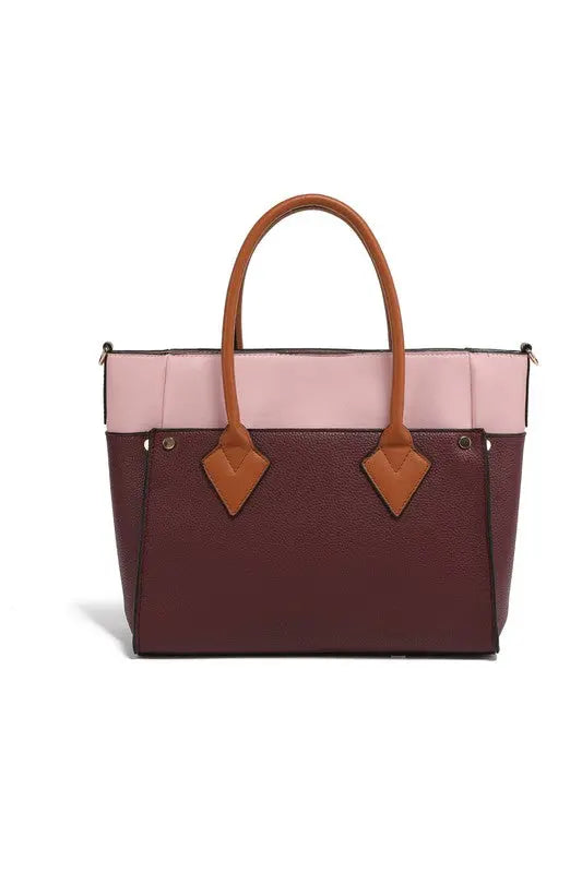 MKF Collection Brynlee Color-Block Tote Bag Mia K MKF Collection by Mia K