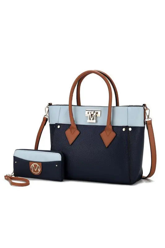 MKF Collection Brynlee Color-Block Tote Bag Mia K MKF Collection by Mia K