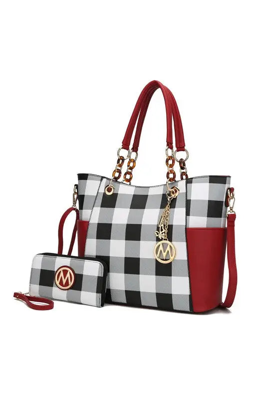 MKF Collection Mariely Checker Tote Bag by Mia K MKF Collection by Mia K