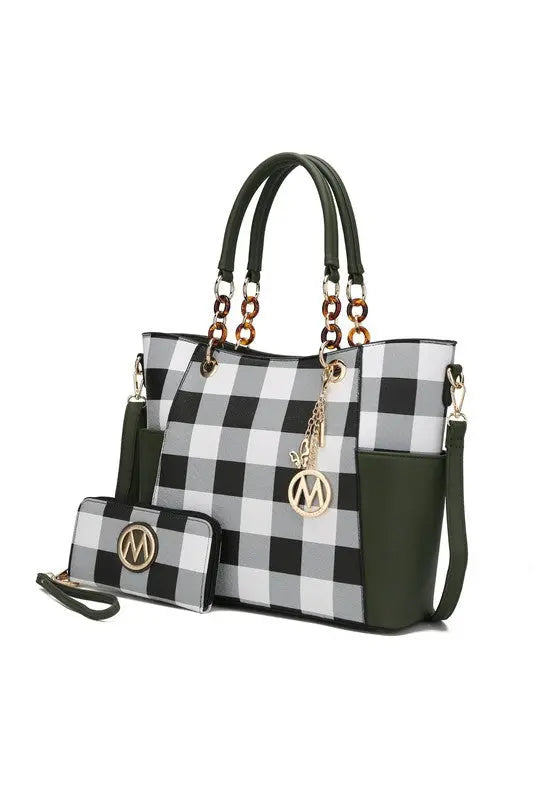 MKF Collection Mariely Checker Tote Bag by Mia K MKF Collection by Mia K