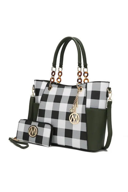 MKF Collection Mariely Checker Tote Bag by Mia K MKF Collection by Mia K