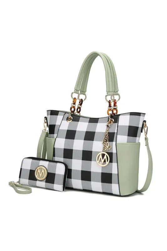 MKF Collection Mariely Checker Tote Bag by Mia K MKF Collection by Mia K