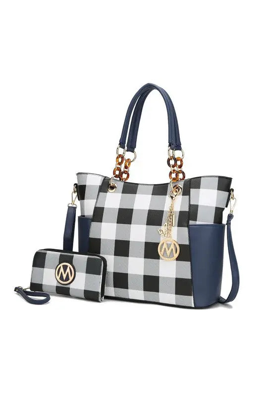 MKF Collection Mariely Checker Tote Bag by Mia K MKF Collection by Mia K