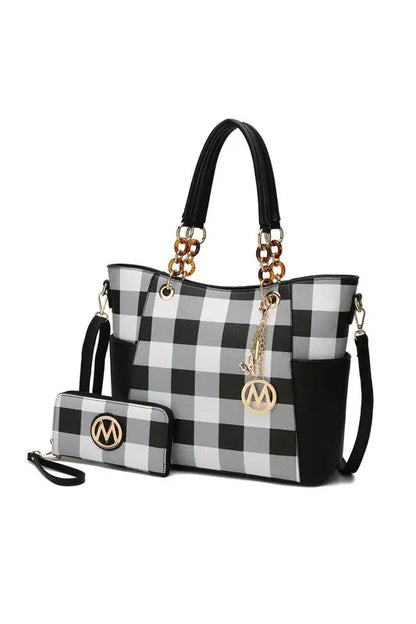 MKF Collection Mariely Checker Tote Bag by Mia K MKF Collection by Mia K