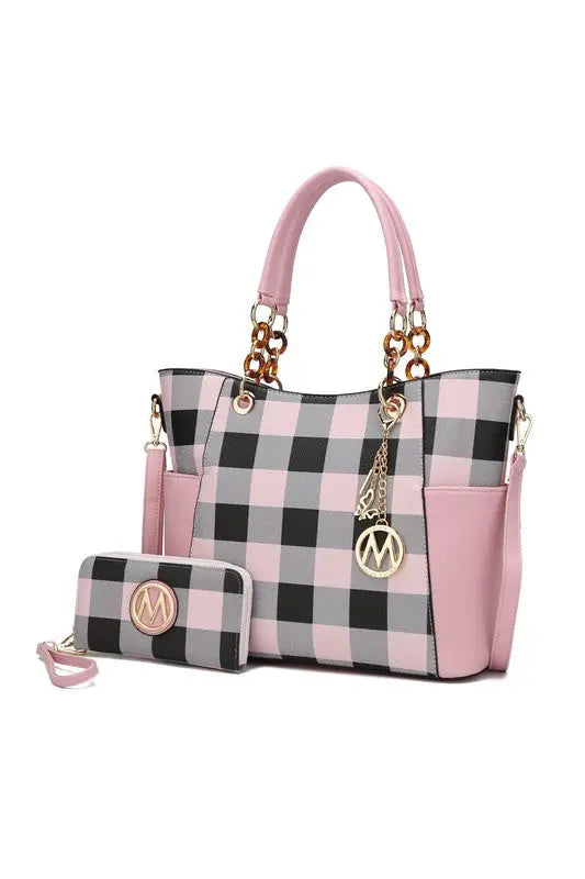 MKF Collection Mariely Checker Tote Bag by Mia K MKF Collection by Mia K