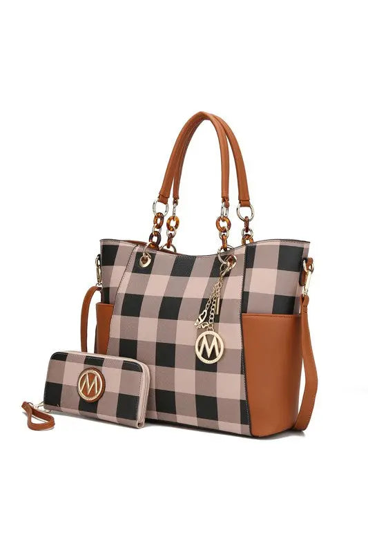 MKF Collection Mariely Checker Tote Bag by Mia K MKF Collection by Mia K