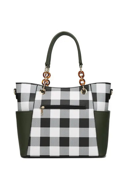 MKF Collection Mariely Checker Tote Bag by Mia K MKF Collection by Mia K