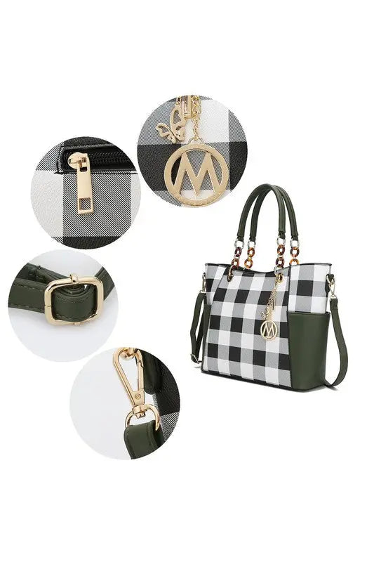 MKF Collection Mariely Checker Tote Bag by Mia K MKF Collection by Mia K