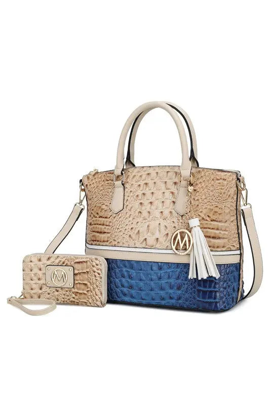 MKF Collection Autumn Crocodile Skin Tote Bag Mia MKF Collection by Mia K