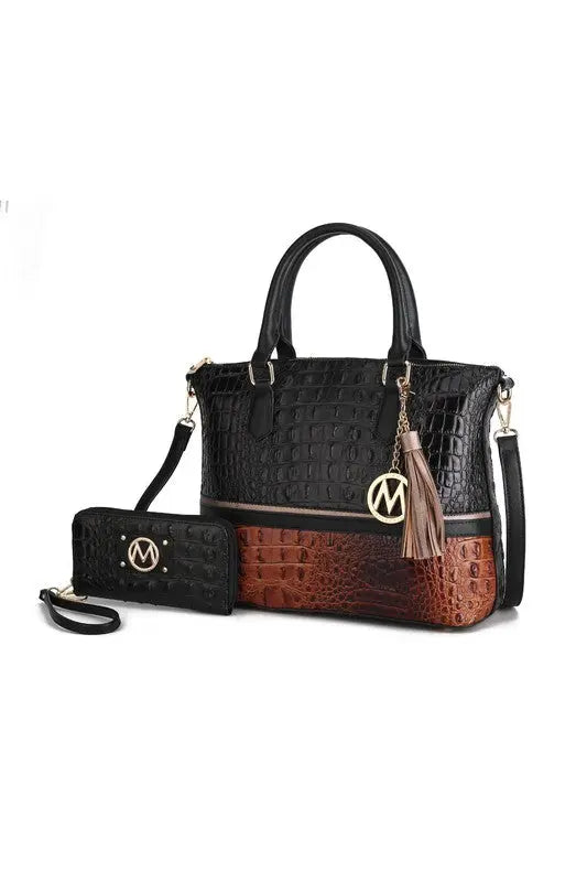 MKF Collection Autumn Crocodile Skin Tote Bag Mia MKF Collection by Mia K