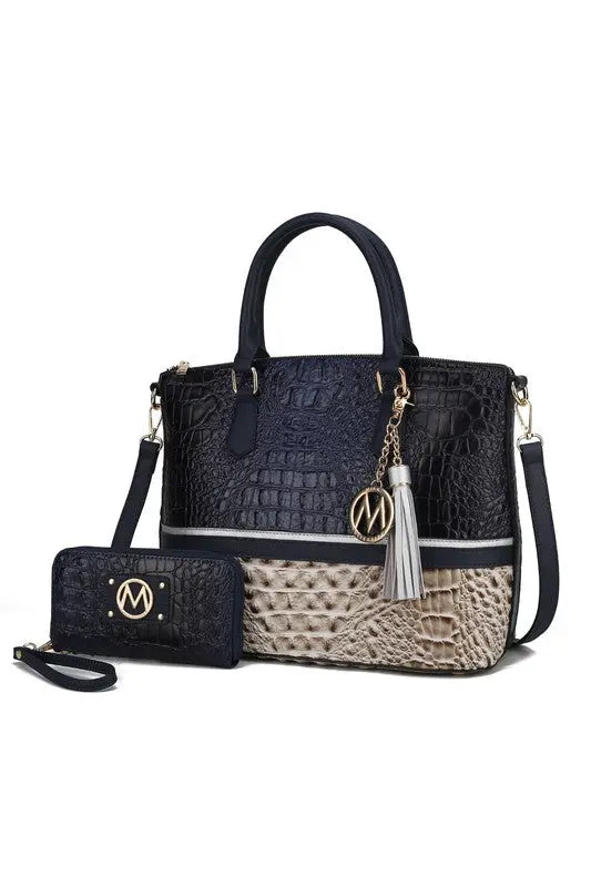 MKF Collection Autumn Crocodile Skin Tote Bag Mia MKF Collection by Mia K