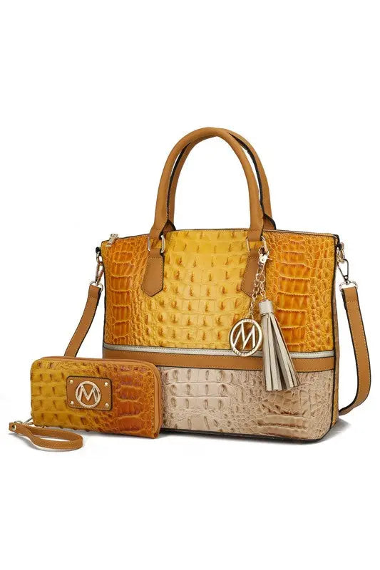 MKF Collection Autumn Crocodile Skin Tote Bag Mia MKF Collection by Mia K